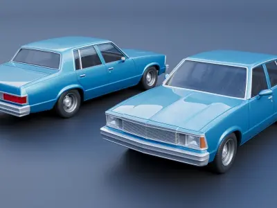 Chevrolet Malibu Malibu 4 Door 1981  3D print model