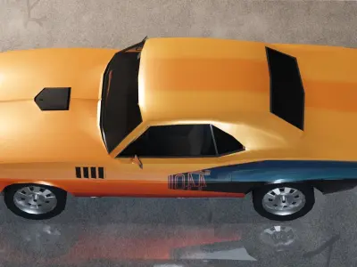 Plymouth Barracuda 1971 Low-poly 3D model