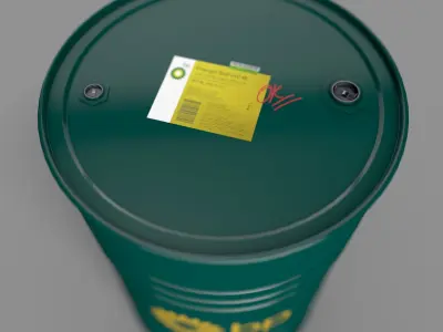 Realistic BP Barrel 3D Model Low-poly 3D model