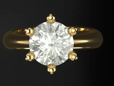 Diamond ring 3D print model 40