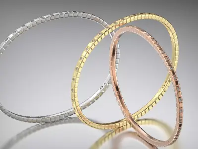 Bracelet Chopard Ice Cube with diamonds 3D print model