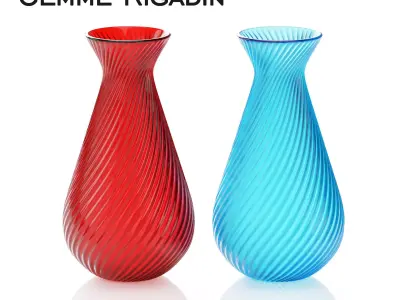Gemme Rigadin vases Low-poly 3D model
