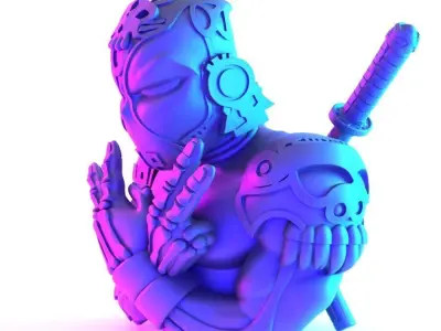 Aztec Deadpool Mexican Maya toy 3D print model