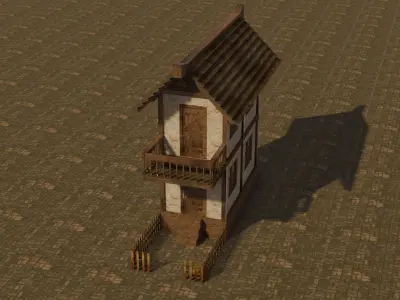 Medieval house 14 Free low-poly 3D model