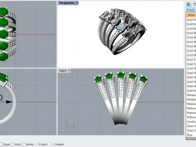 Set  Loops - Jewelry 3D - 9 Models 3D Model Pack