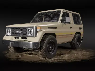 Dirty Offroad Toyota PBR  3D model