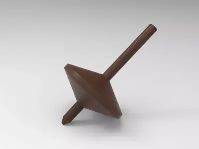 Logh Spinning Top Low-poly 3D model