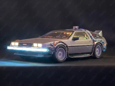 DELOREAN HQ Special 3Dprint design 1-8 Scale 530mm 3D print model