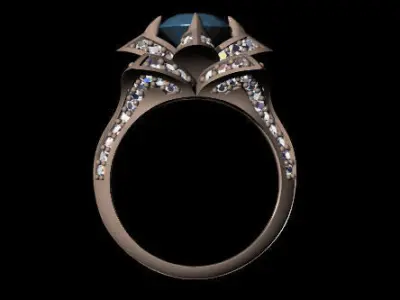 Flower Ring 3D print model