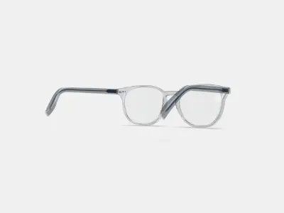 Carlton Low Bridge Fit Eyeglasses in Crystal 3D model