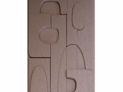 Fabric wall decorate 3D model