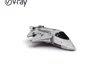 Futuristic Spaceship Model Pack Low-poly 3D model buy
