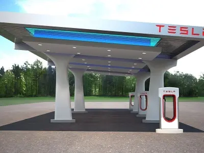 Tesla Charging Station 3D model