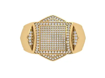 Man  Art -deco Ring 3D print model