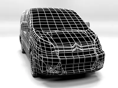 CITROEN JUMPY LOWPOLY Low-poly 3D model