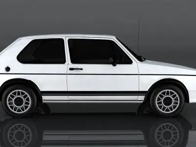 Volkswagen Rabbit GTI Low-poly 3D model