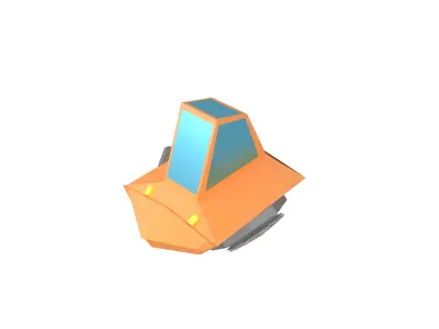 Future Car v1 003 Low-poly 3D model