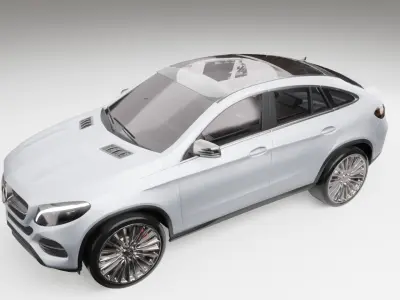 Mercedes-Benz GLE 63 AMG coupe 2022 Low-poly 3D model