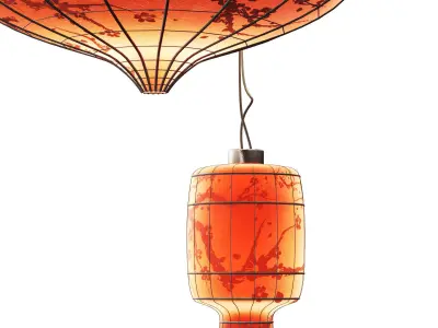 chinese lantern Low-poly 3D model