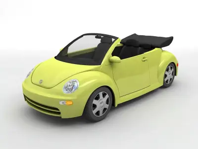  2003 Volkswagen Bug Beetle Convertible 3D model