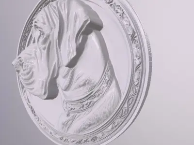 Great Dane 1 basrelief for 3D printing 3D print model