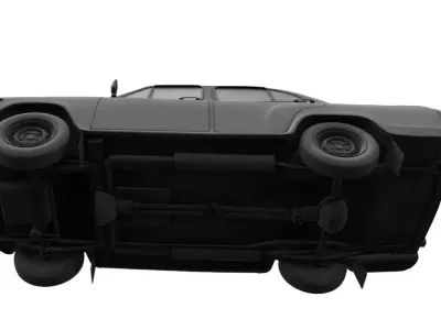 ambassador car detail 3d model 3D model