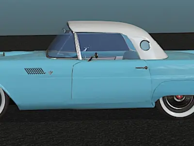 1956 Thunderbird - High Poly 3D Model - High Poly 3D model