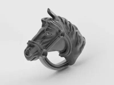 HORSE HEAD FOR RING - CABEZA DE CABALLO PARA ANILLO 3D print model