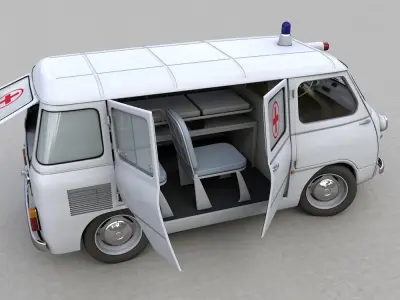 FIAT 600 MULTIPLA AMBULANZA 1956 3D model
