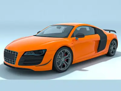 High Performance Mid Engine Sports Car 3D model