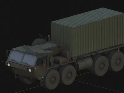 M1120 HEMTT LHS Heavy Expanded Mobility Tactical Truck Low-poly 3D model