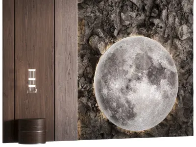 Decorative wall panel N05 3D model