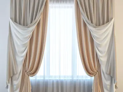 Set 10 Curtains 3D model