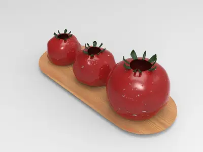 Pomeg Vase Low-poly 3D model