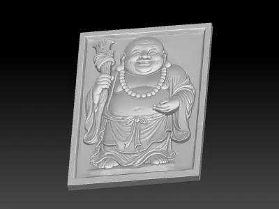 1 Buddha Maitreya CNC Relief Model 3D print model