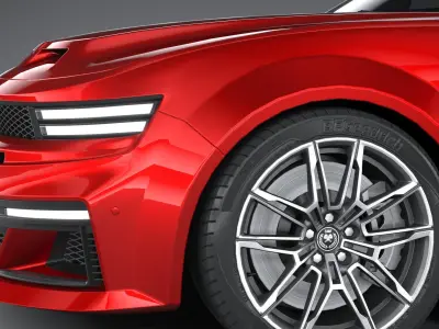 Generic Muscle Sedan 2022 LowPoly 3D model