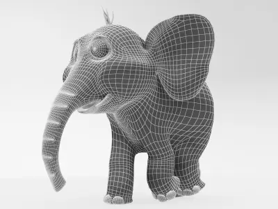 Elephant Low-poly 3D model