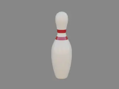 Bowling Pin Low-poly 3D model