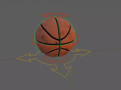 3D Asset - Basketball Rigged Low-poly 3D model