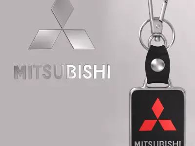Mitsubishi car logo keychain 3d model  3D model