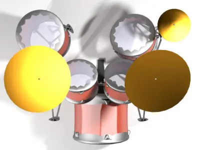 Drum Set - Modern 3D model