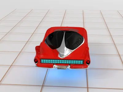 Hover Car Low Poly 3D model