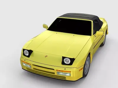 Porsche 944 Convertible rev 3D model