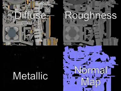 Majestic Mosque Architecture Model Pack Low-poly 3D model