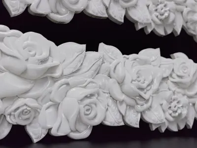 Roses Decorative Seamless Molding 3D print model