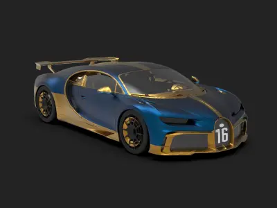 Bugatti chiron 3D model by haideralid41