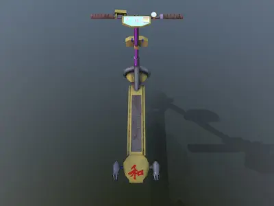 Hover Kick scooter Low-poly 3D model