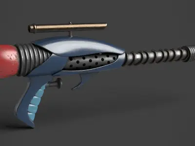 Fantasy Gun 02 Low-poly 3D model
