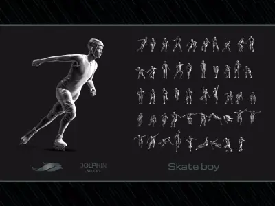 Skate boy 3D print model