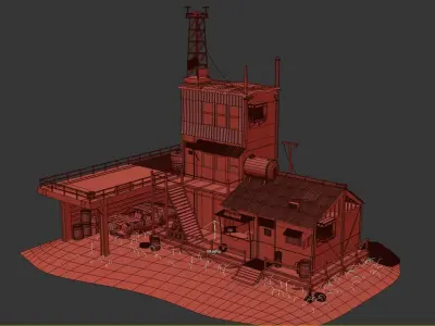 medieval architecture 3D model